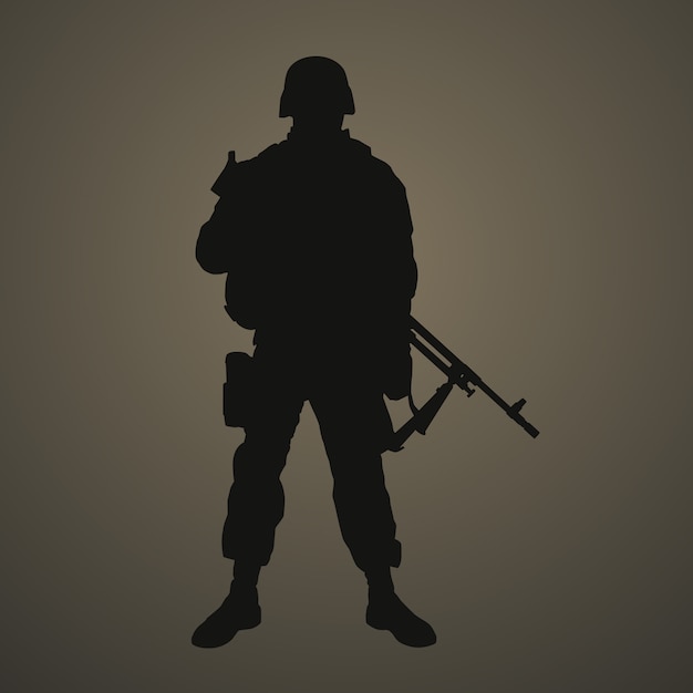 Flat Design Soldier Silhouette – Free Stock Photo for Download