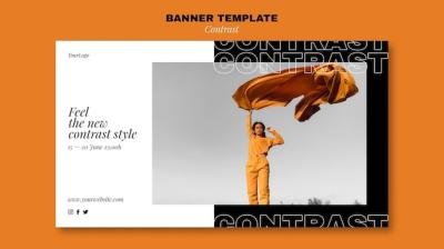 Contrasting Style Banner Template – Free Download