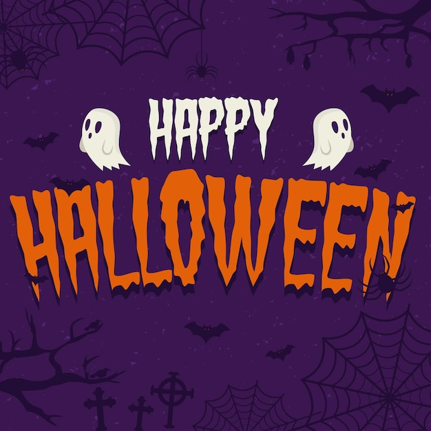 Happy Halloween Lettering Concept – Free Download