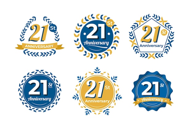 21 Anniversary Badge Collection – Free Download