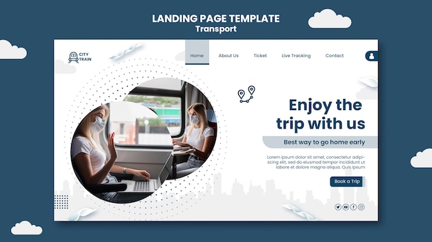 Transport Landing Page Template – Free Download