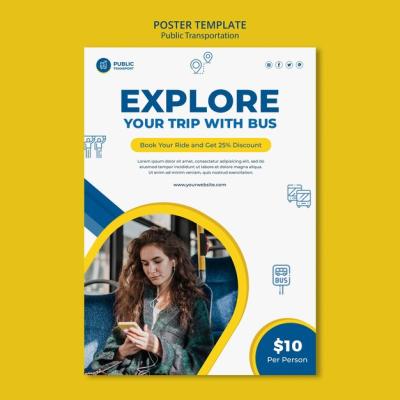 Public Transportation Poster Template – Free to Download