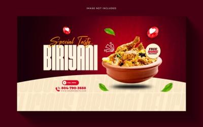 Food Menu and Restaurant Web Banner Template Design – Free Download