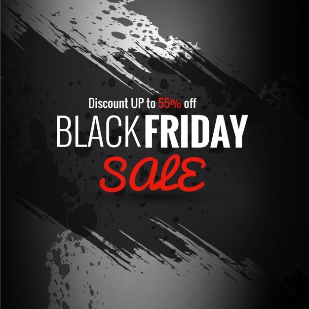 Black Friday Dark Background Vector Template – Free Download