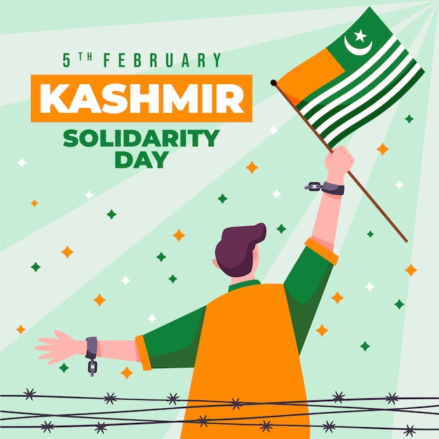 Flat Kashmir Day Illustration – Free Stock Photo for Download