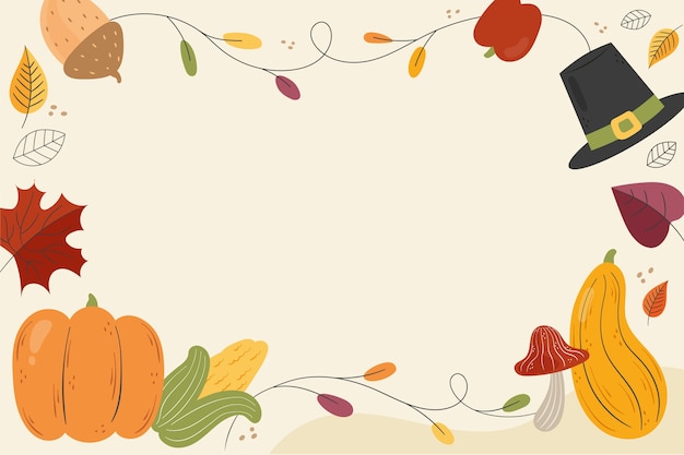 Thanksgiving Day Celebration Flat Background – Free Download