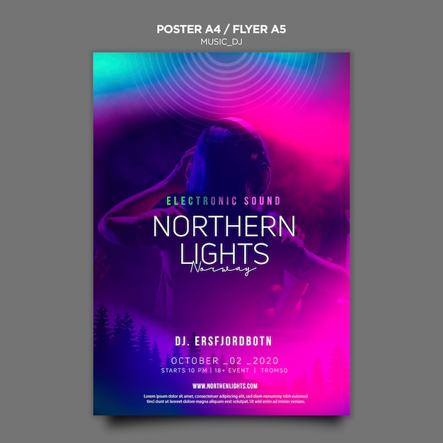 Creative Music DJ Poster Template – Free Download