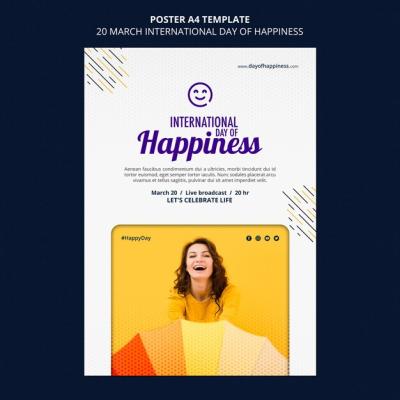 International Day of Happiness Flyer Template – Free Download