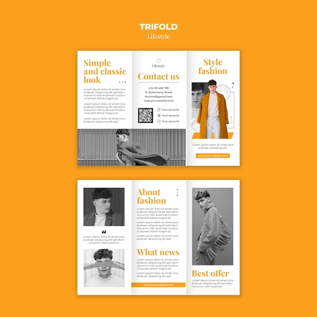 Lifestyle Trifold Brochure Template Design – Free to Download