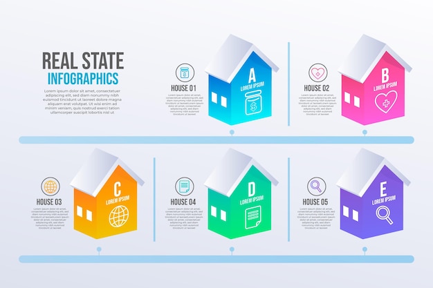 Gradient Real Estate Infographic – Free to Download