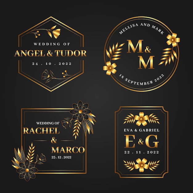 Luxury Wedding Celebration Labels for Free Download