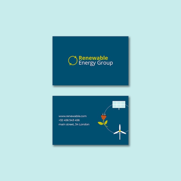 Renewable Energy Business Card – Free Download