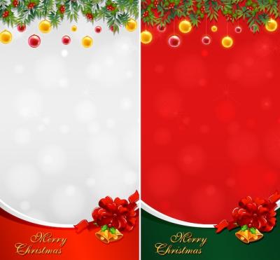 Two Christmas Card Designs Featuring Balls and Bells – Free Download