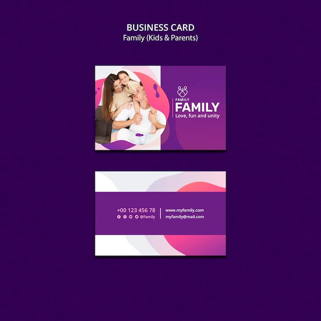 Family Template in Flat Design – Free Download