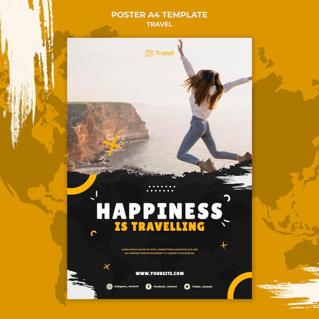 Vertical Print Template for Traveling – Free Download