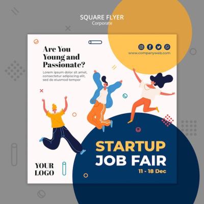 Square Flyer Hiring Announcement Template – Free to Download