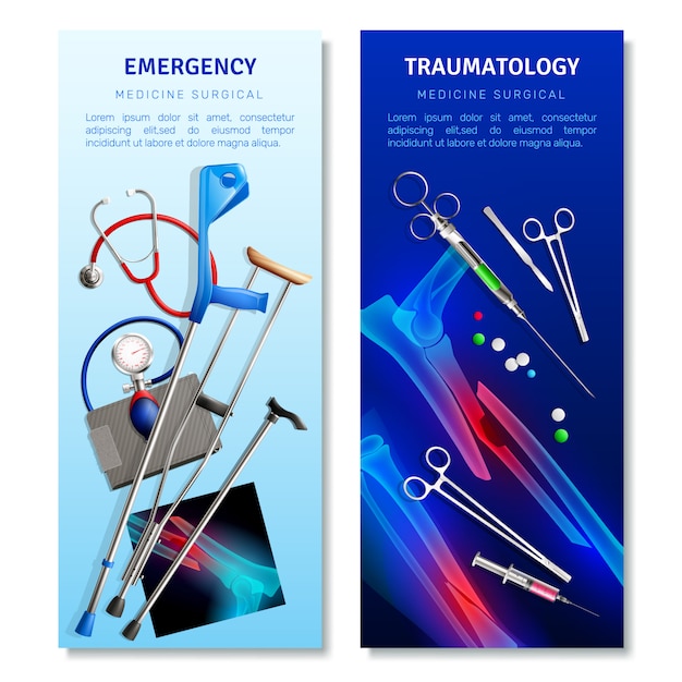 Surgical Traumatology Vertical Banners – Free Download, Free Stock Photo