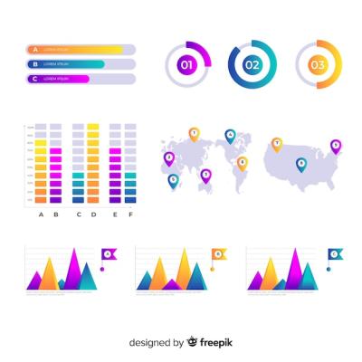 Gradient Infographic Element Collection – Free Stock Photos for Download