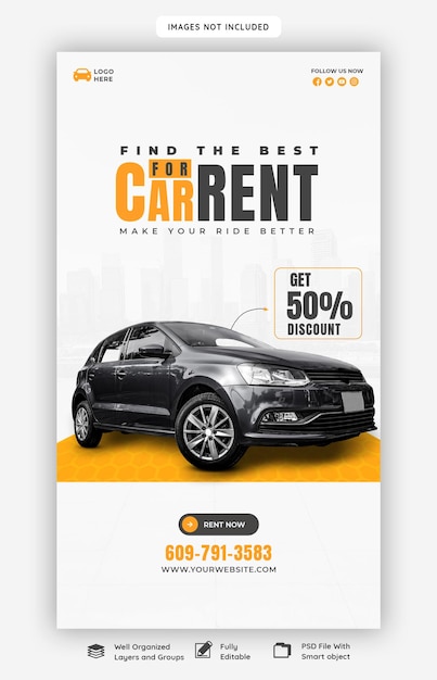 Car Rental and Automotive Instagram and Facebook Story Template – Free Download