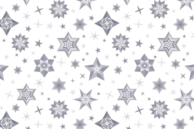 Flat Design Silver Stars Pattern – Free Stock Photo, Download Free