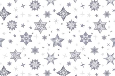 Flat Design Silver Stars Pattern – Free Stock Photo, Download Free