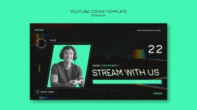 Creative Streaming Concept YouTube Cover Design – Free Download