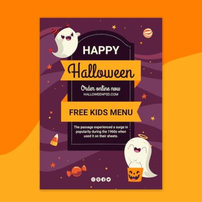 Halloween A5 Flyer Template – Free Download