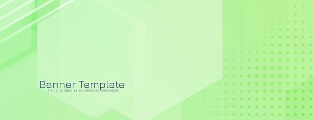 Modern Soft Green Geometric Design Banner Template – Free Download