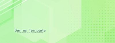 Modern Soft Green Geometric Design Banner Template – Free Download