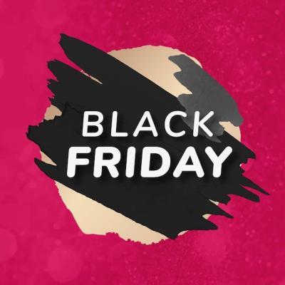 Black Friday Sale Badge Sticker with Paint Texture – Free Download