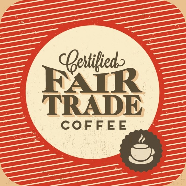 Fair Trade Coffee Label Design – Free Download