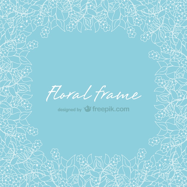 Blue Floral Frame â Free Stock Photo Download