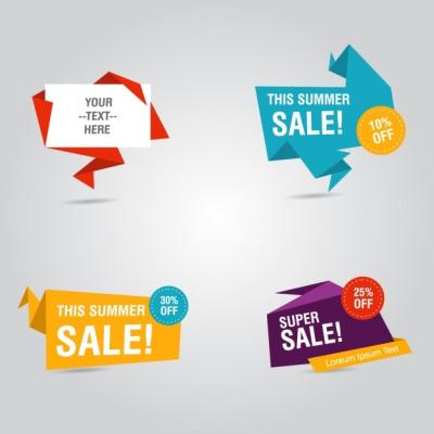 Coloured Sales Badges Collection – Free Download