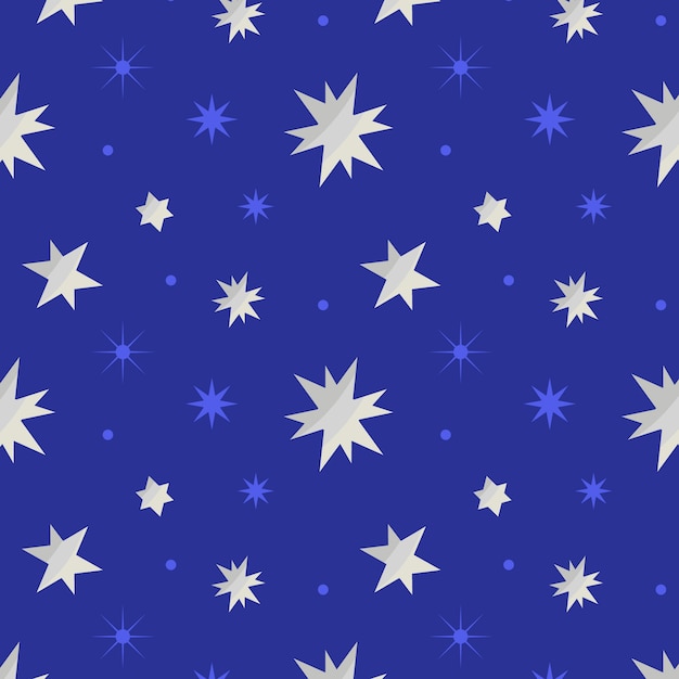 Silver Stars Pattern Design – Free Download