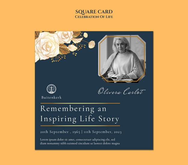 Celebration of Life Template Design – Free Download