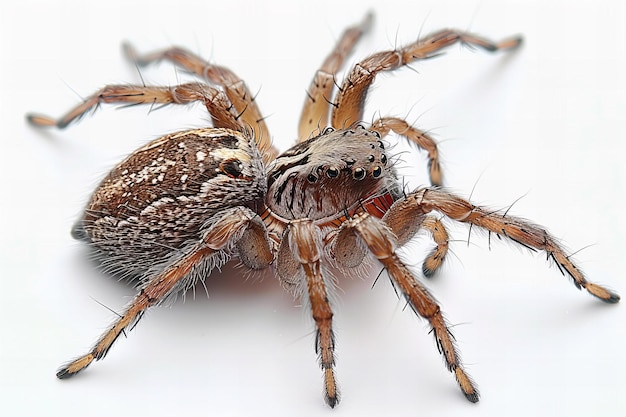 Detailed Close-up of a Full-Body Brown Spider – Free Download