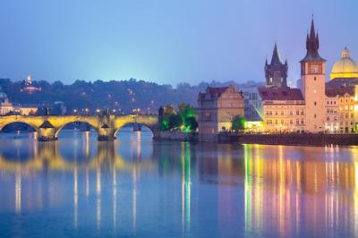 Illuminated Prague Landmarks at Night â Free Stock Photos for Download