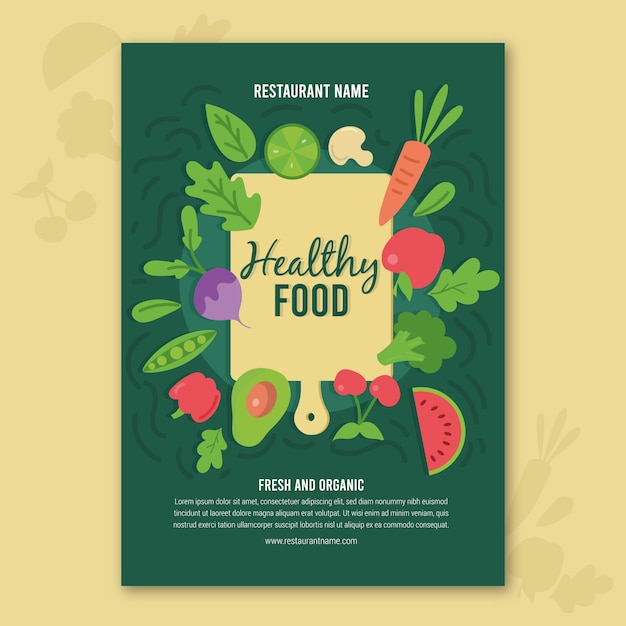 Healthy Food Poster Template – Free to Download