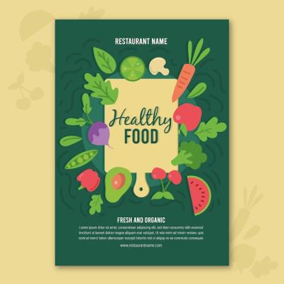 Healthy Food Poster Template – Free to Download