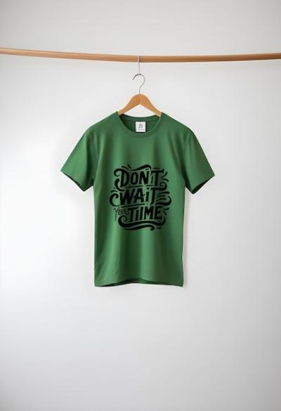 A Green T-Shirt Featuring the Words “Don’t Walk” – Free Stock Photo for Download