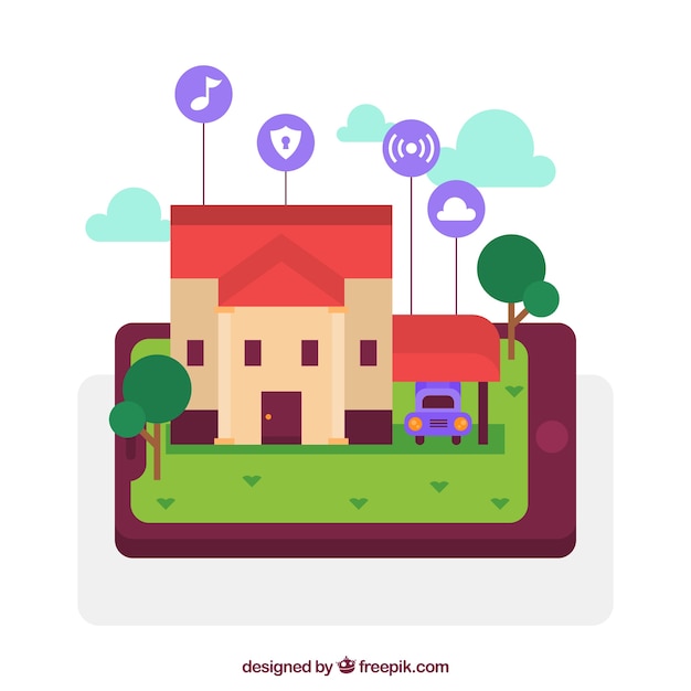 Smart Home Vector Template – Free to Download