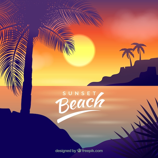 Stunning Tropical Beach Sunset – Free to Download