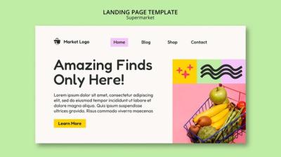 Supermarket Business Landing Page Template – Free to Download