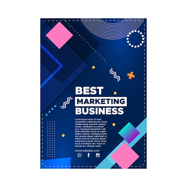 Marketing Business Poster Template – Free Download