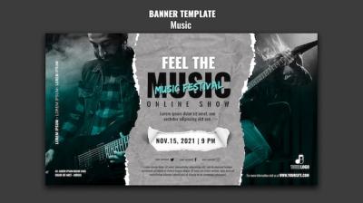 Music Banner Design Template – Free Download