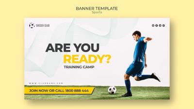 Soccer Club Training Camp Banner Template – Free Download