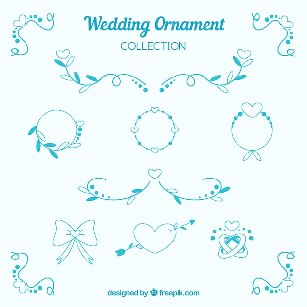 Flat Wedding Ornament Collection – Free Stock Photos for Download