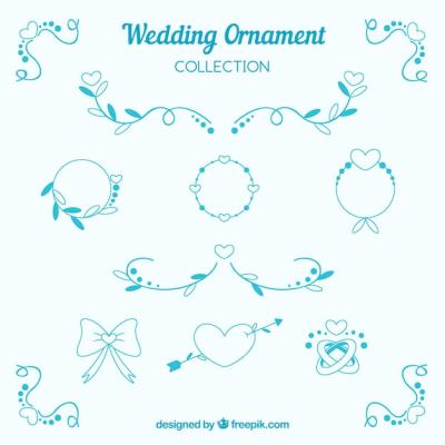 Flat Wedding Ornament Collection – Free Stock Photos for Download