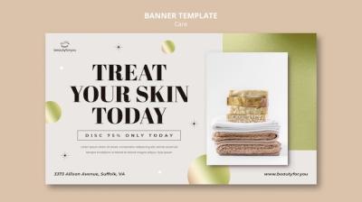 Beauty and Care Banner Design Template – Free to Download