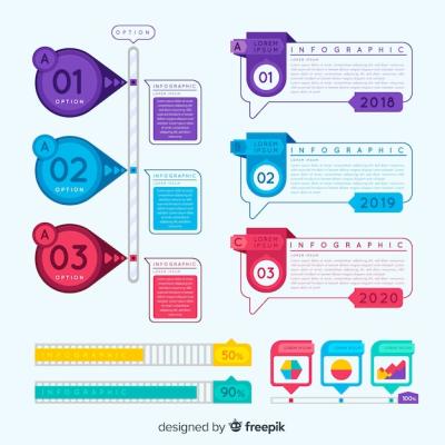 Colorful Infographic Elements Set – Free Download